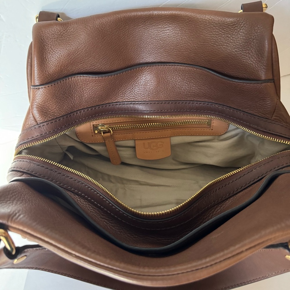 UGG Classic Triple Pocket Satchel Auburn Leather - Picture 11 of 16